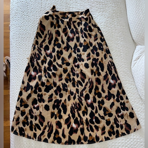 Tie Leopard midi skirt S - Picture 2 of 3